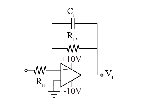 Practical operational amplifier integral stage with capacitor and parallel resistor feedback