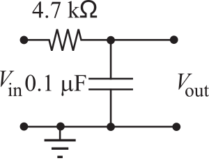 RC low-pass integrator circuit